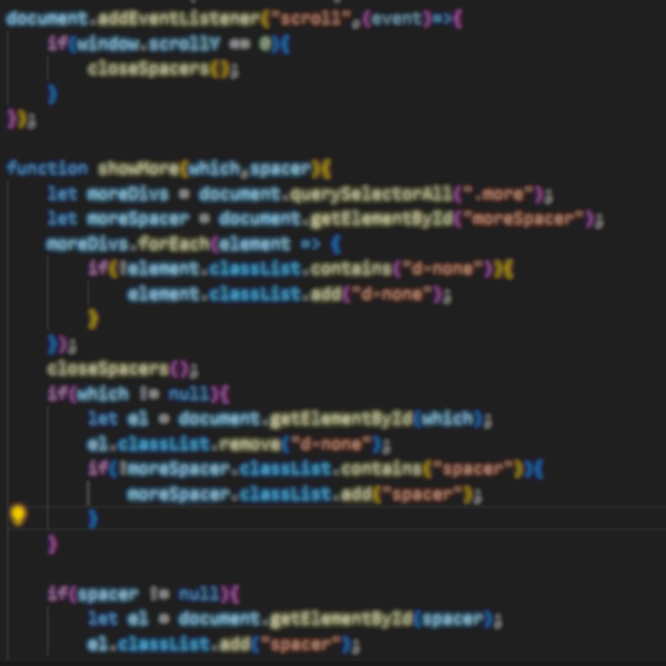 Blurred out javascript code